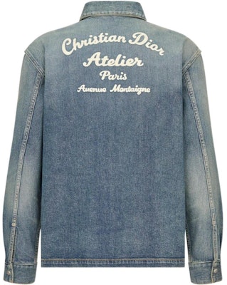 迪奥 SS23 logo刺绣水洗蓝色全拉链丹宁夹克 313D487AY988-C580 Lookbook 迪奥 SS23 logo刺绣水洗蓝色全拉链丹宁夹克 313D487AY988-C580