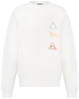 DIOR SS23 White Crewneck Pullover Sweatshirt Men’s Solid Print Long Sleeve 393J694A0531-C089 DIOR SS23 White Crewneck Pullover Sweatshirt Men’s Solid Print Long Sleeve 393J694A0531-C089