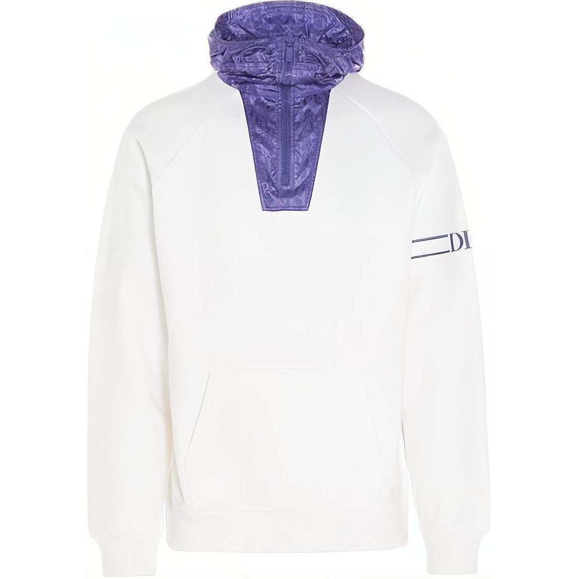 Dior SS23 White Patchwork Hoodie Long Sleeve 113J406A-0531-C084