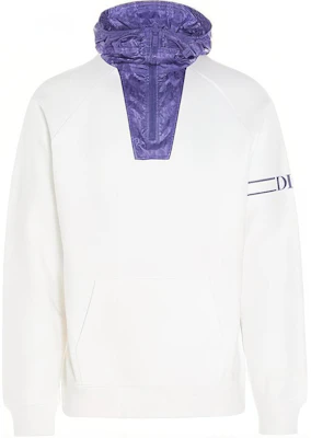 Dior SS23 白色拼接連帽長袖上衣 113J406A-0531-C084 Buy Dior SS23 白色拼接連帽長袖上衣 113J406A-0531-C084