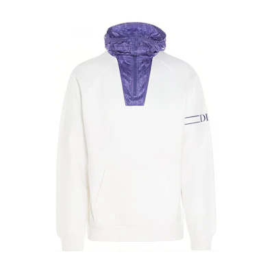 Dior SS23 White Patchwork Hoodie Long Sleeve 113J406A-0531-C084