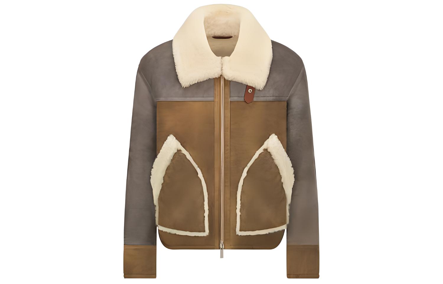 DIOR SS23 Wool Suede Jacket Brown 293L429A0633-C187