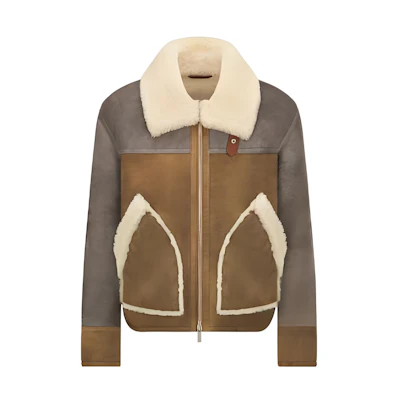 DIOR SS23 Wool Suede Jacket Brown 293L429A0633-C187