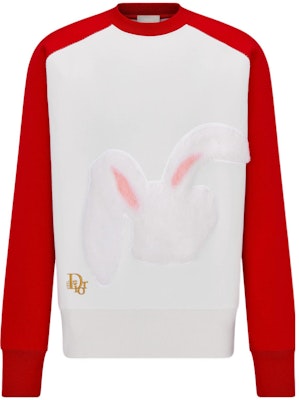 DIOR SS23 Year of the Rabbit Red Graphic Oversized Sweatshirt Edition 313J652A0531-C083 Order DIOR SS23 Year of the Rabbit Red Graphic Oversized Sweatshirt Edition 313J652A0531-C083