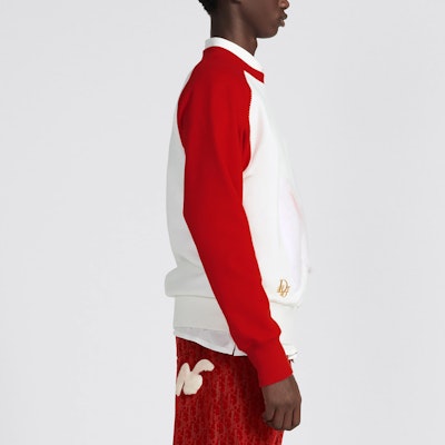 DIOR SS23 Year of the Rabbit Red Graphic Oversized Sweatshirt Edition 313J652A0531-C083 Details for DIOR SS23 Year of the Rabbit Red Graphic Oversized Sweatshirt Edition 313J652A0531-C083