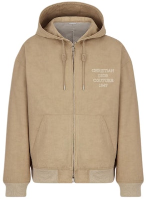 DIOR SS24 Beige Logo Embroidered Zipper Hoodie Jacket. 383D487BY547-C181 Buy DIOR SS24 Beige Logo Embroidered Zipper Hoodie Jacket. 383D487BY547-C181
