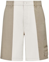 DIOR SS24 Beige Logo Patch Casual Shorts with Side Pocket. 483D193AY545-C180 DIOR SS24 Beige Logo Patch Casual Shorts with Side Pocket. 483D193AY545-C180