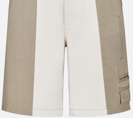 DIOR SS24 Beige Logo Patch Casual Shorts with Side Pocket. 483D193AY545-C180 Sizing DIOR SS24 Beige Logo Patch Casual Shorts with Side Pocket. 483D193AY545-C180