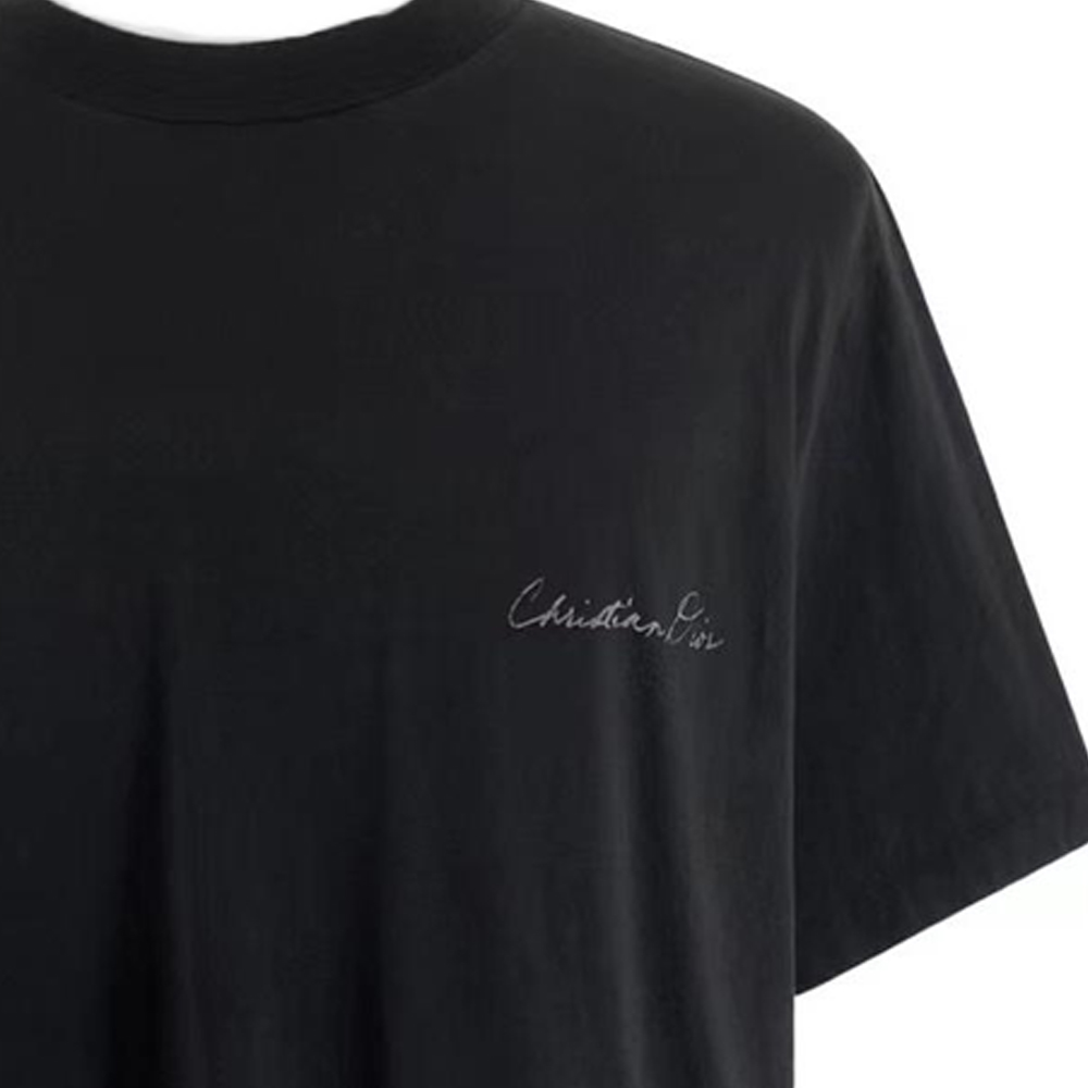 DIOR SS24  Black Loose Fit T-Shirt with Logo Letter Print. 493J696B0817-889 圖 3