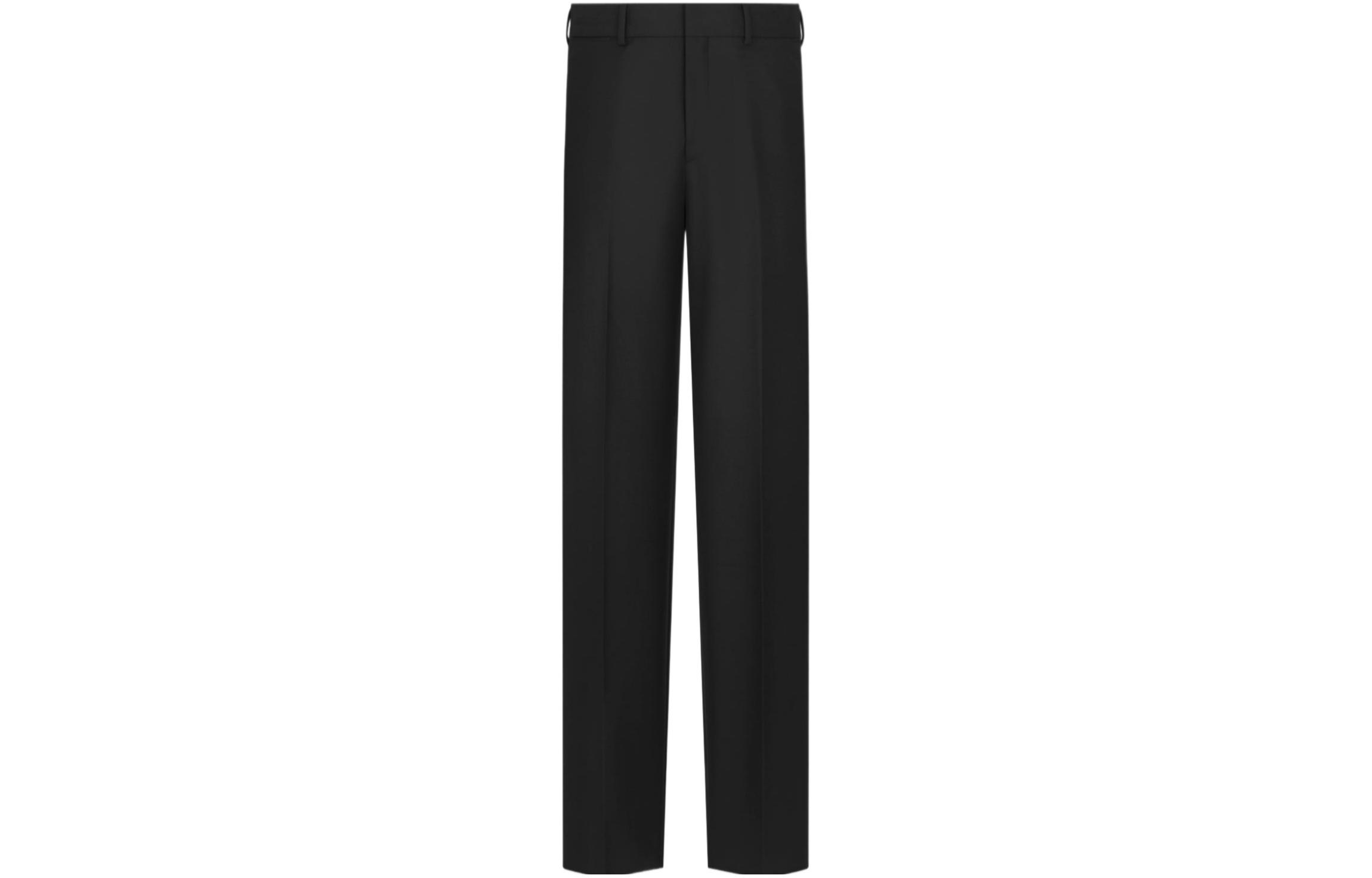 Order DIOR SS24 Pantalones de Traje Negros Plisados de Pierna Recta 413C103A6006-C900