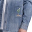 Details for DIOR SS24 Blue Denim Jacket with Lily Embroidery and Button-Down Collar. 493D587AY552-C588