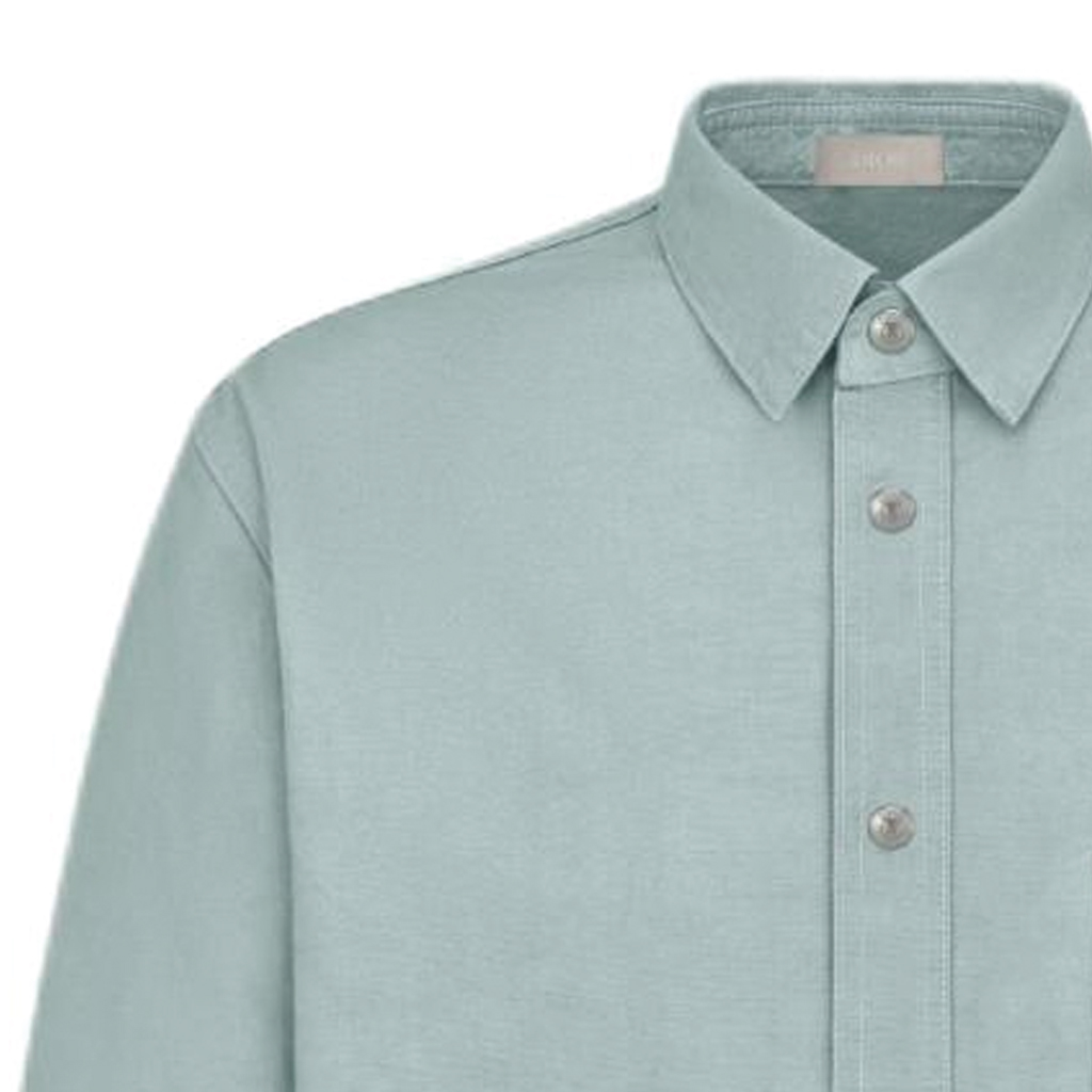 DIOR SS24  Blue Embroidered Letter Pattern Long Sleeve Shirt. 483D587AY547-C888 圖 9