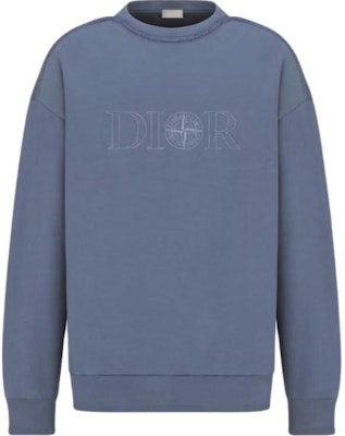 DIOR SS24 Blue Letter Print Crewneck Loose-Fit Sweatshirt. 493J640A0531-C888 Buy DIOR SS24 Blue Letter Print Crewneck Loose-Fit Sweatshirt. 493J640A0531-C888