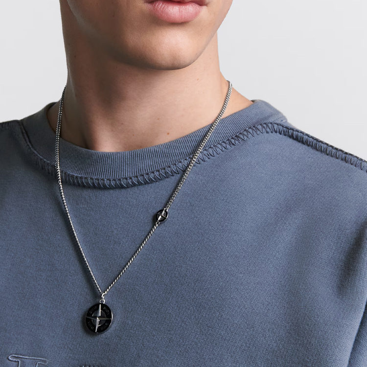 Details for DIOR SS24  Blue Letter Print Crewneck Loose-Fit Sweatshirt. 493J640A0531-C888