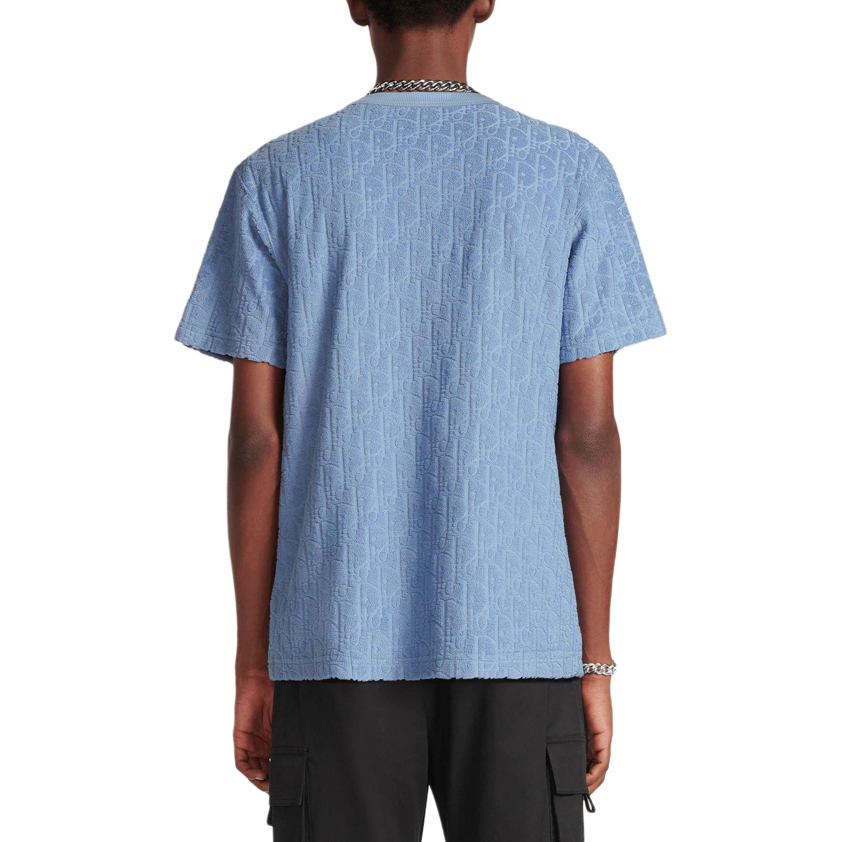 Details for ディオール SS24 ブルー オーバーサイズ ロゴプリント クルーネックTシャツ. 113J692A0614-C520