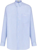 Order DIOR SS24 藍色條紋寬鬆版口袋長袖襯衫 413C516A5978-C075