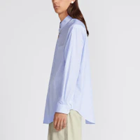 Details for DIOR SS24 藍色條紋寬鬆版口袋長袖襯衫 413C516A5978-C075