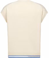 Lookbook DIOR SS24 藍黃標誌印花V領無袖毛衣 443M647AT879-C085
