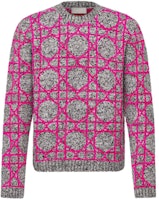 DIOR SS24 Cannage Knit Crewneck Long Sleeve Sweater Multicolor. 483M643AT804-C084 DIOR SS24 Cannage Knit Crewneck Long Sleeve Sweater Multicolor. 483M643AT804-C084