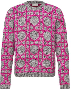DIOR SS24 Cannage Knit Crewneck Sweater Lengan Panjang Multicolor. 483M643AT804-C084 Buy DIOR SS24 Cannage Knit Crewneck Sweater Lengan Panjang Multicolor. 483M643AT804-C084