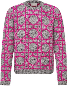DIOR SS24 Cannage Knit Crewneck Sweater Lengan Panjang Multicolor. 483M643AT804-C084 Order DIOR SS24 Cannage Knit Crewneck Sweater Lengan Panjang Multicolor. 483M643AT804-C084