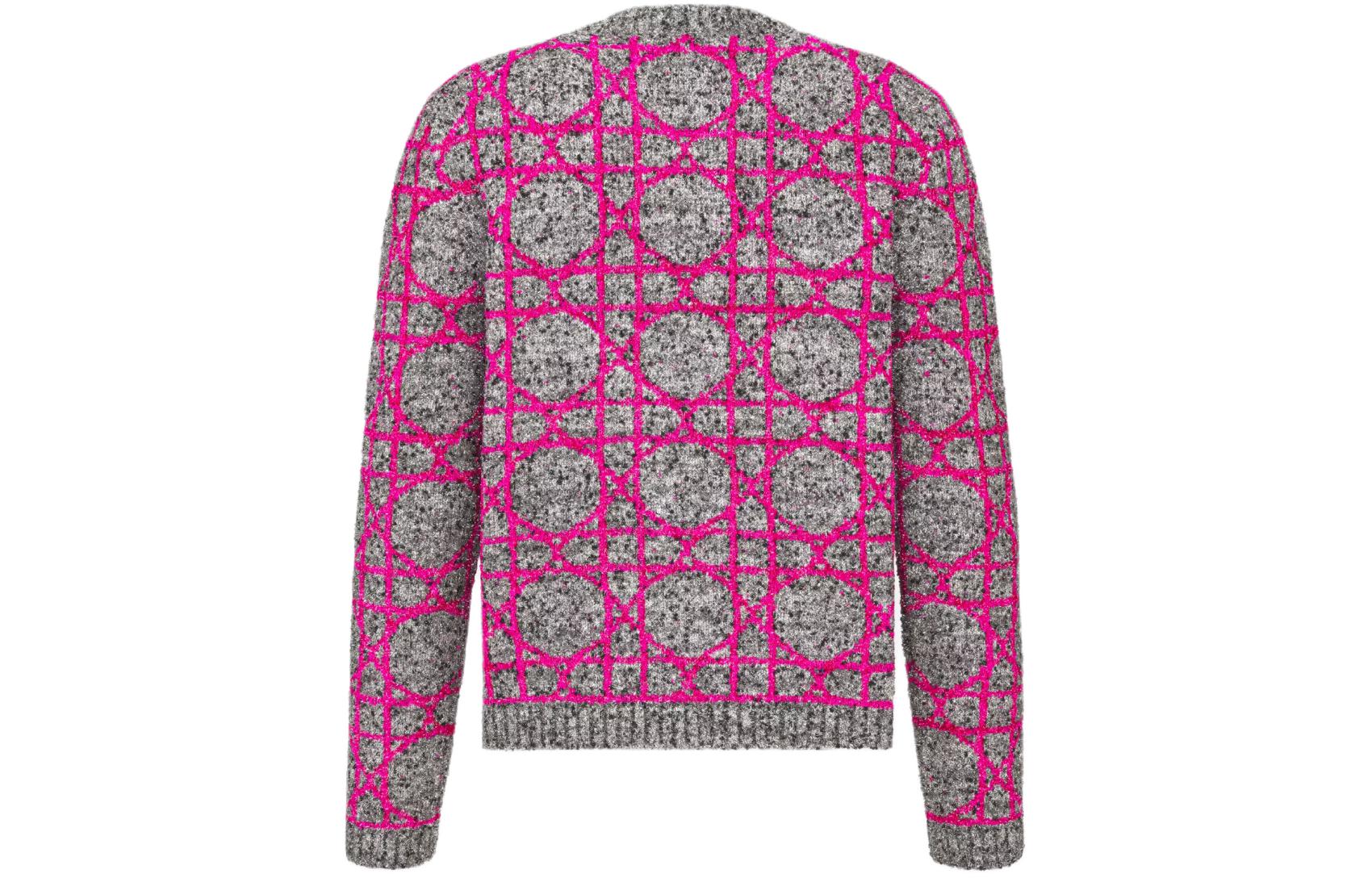 Lookbook DIOR SS24 Cannage Knit Crewneck Lengan Panjang Sweater Multicolor. 483M643AT804-C084