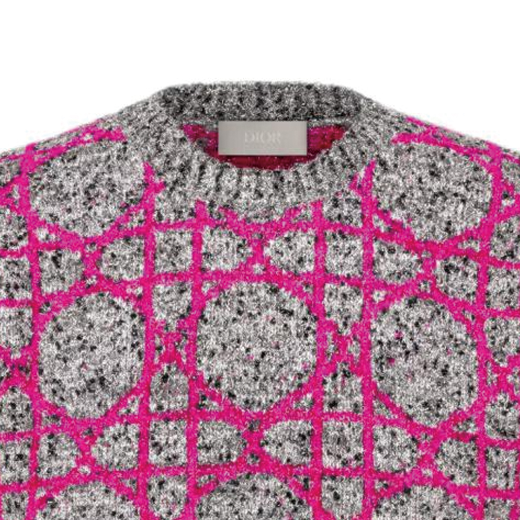 Purchase DIOR SS24 Cannage Knit Crewneck Lengan Panjang Sweater Multicolor. 483M643AT804-C084