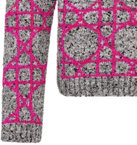 DIOR SS24 Cannage Knit Crewneck Sweater Lengan Panjang Multicolor. 483M643AT804-C084 Sizing DIOR SS24 Cannage Knit Crewneck Sweater Lengan Panjang Multicolor. 483M643AT804-C084