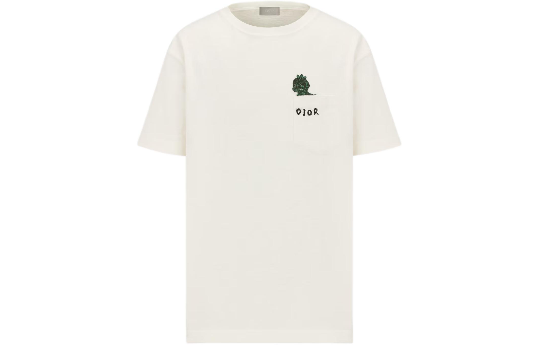 Order DIOR SS24 Kaos Oversized Crewneck Logo Kartun Graphic. 413J648A0849-C089