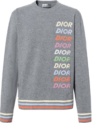 DIOR SS24 Sweater Cashmere dengan Bordir Logo Warna-Warni. 413M649AT774-C886 Buy DIOR SS24 Sweater Cashmere dengan Bordir Logo Warna-Warni. 413M649AT774-C886