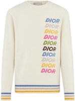 DIOR SS24 Sweater Cashmere dengan Bordir Logo Warna-Warni. 413M649AT774-C886 Shop DIOR SS24 Sweater Cashmere dengan Bordir Logo Warna-Warni. 413M649AT774-C886
