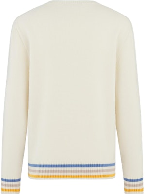DIOR SS24 Cashmere Sweater with Colorful Logo Embroidery. 413M649AT774-C886 Purchase DIOR SS24 Cashmere Sweater with Colorful Logo Embroidery. 413M649AT774-C886