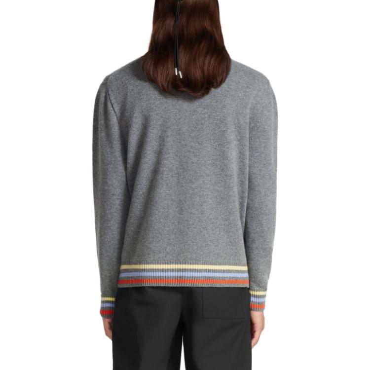 Details for DIOR SS24 Sweater Cashmere dengan Bordir Logo Warna-Warni. 413M649AT774-C886