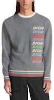 DIOR SS24 Sweater Cashmere dengan Bordir Logo Warna-Warni. 413M649AT774-C886 Sizing DIOR SS24 Sweater Cashmere dengan Bordir Logo Warna-Warni. 413M649AT774-C886
