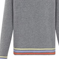 DIOR SS24 Sweater Cashmere dengan Bordir Logo Warna-Warni. 413M649AT774-C886 1