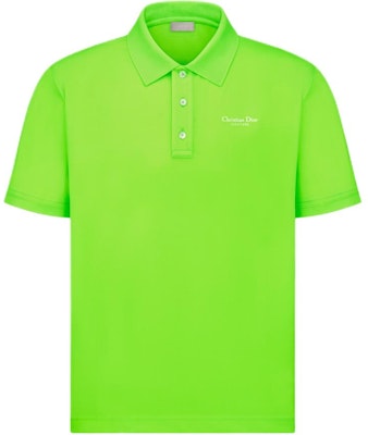 DIOR SS24 Embroidered Logo Polo Shirt Fluorescent Green. 483J834A0931-C680 Order DIOR SS24 Embroidered Logo Polo Shirt Fluorescent Green. 483J834A0931-C680