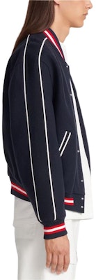 DIOR SS24 刺繡條紋字母卡通徽標飛行夾克外套. 413J435A0756-C089 5