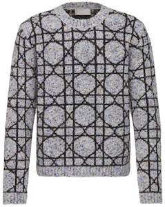 ディオール SS24 グレー カナージュ柄 長袖 ニット セーター. 483M643AT804-C889 Order ディオール SS24 グレー カナージュ柄 長袖 ニット セーター. 483M643AT804-C889