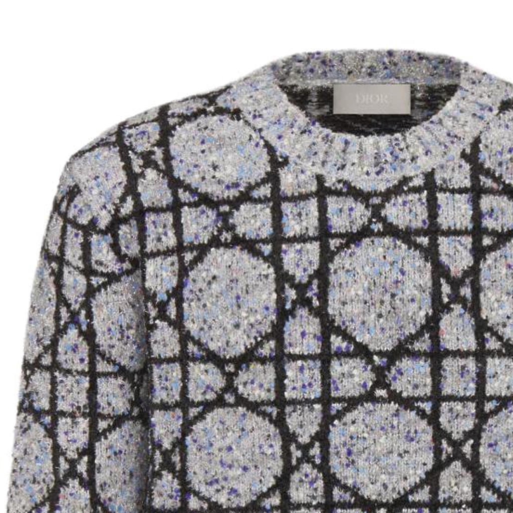 Purchase ディオール SS24 グレー カナージュ柄 長袖 ニット セーター. 483M643AT804-C889
