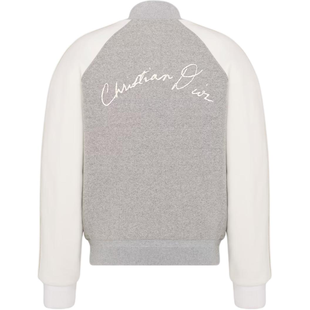 Lookbook DIOR SS24 Jaket Sulaman Bunga Lily Kelabu Single-Breasted. 493J434A0878-C880