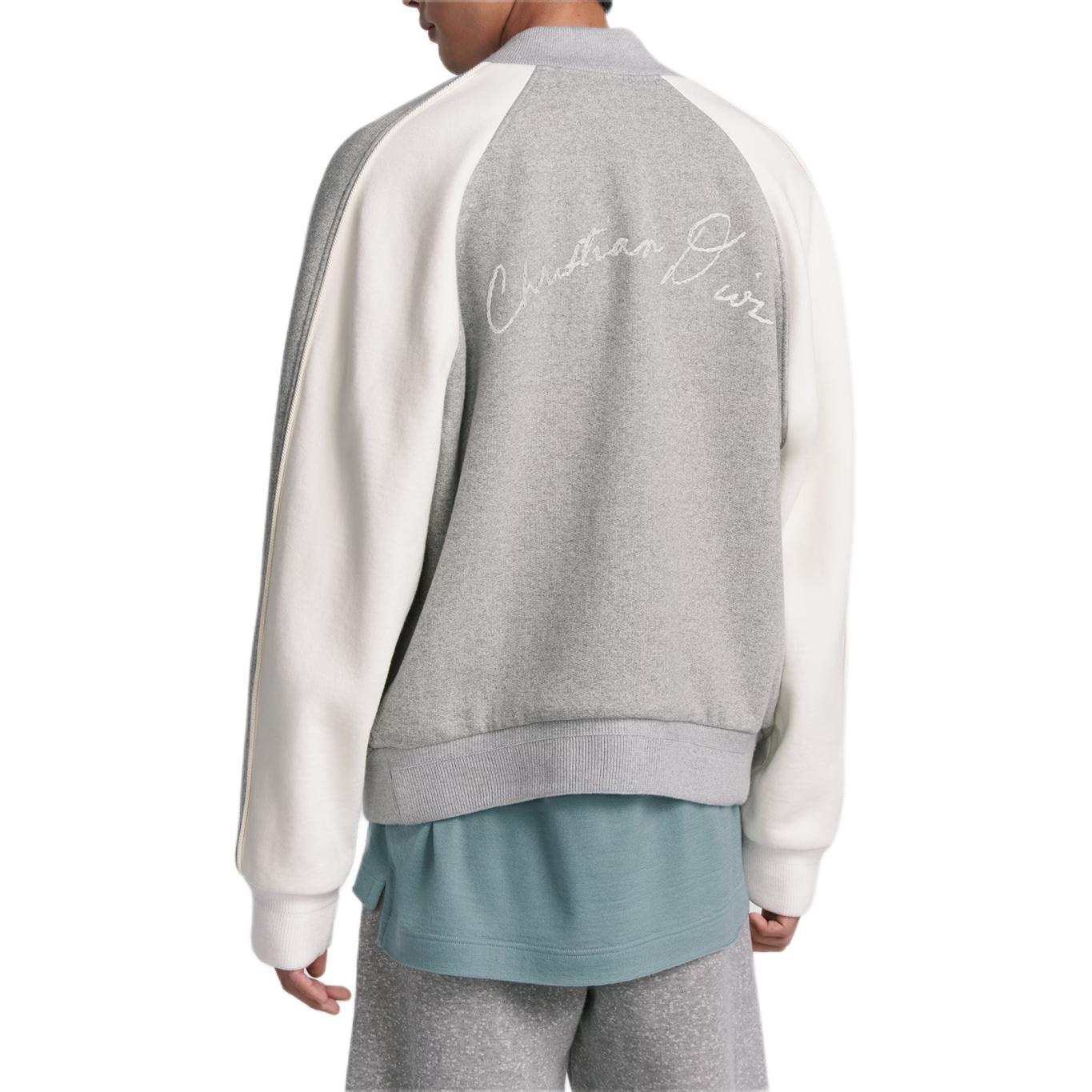 Purchase DIOR SS24 Jaket Sulaman Bunga Lily Kelabu Single-Breasted. 493J434A0878-C880