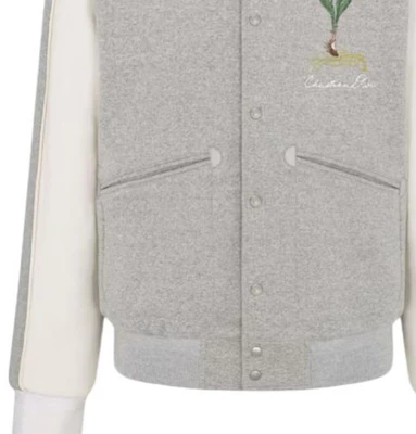 Chaqueta Gris Flor de Lirio Bordada DIOR SS24 de Corte Sencillo. 493J434A0878-C880 Cheap Chaqueta Gris Flor de Lirio Bordada DIOR SS24 de Corte Sencillo. 493J434A0878-C880