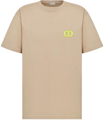 ディオール SS24 ロゴ刺繍 オーバーサイズ ベージュ クルーネック Tシャツ. 943J605F0554-C182 Order ディオール SS24 ロゴ刺繍 オーバーサイズ ベージュ クルーネック Tシャツ. 943J605F0554-C182