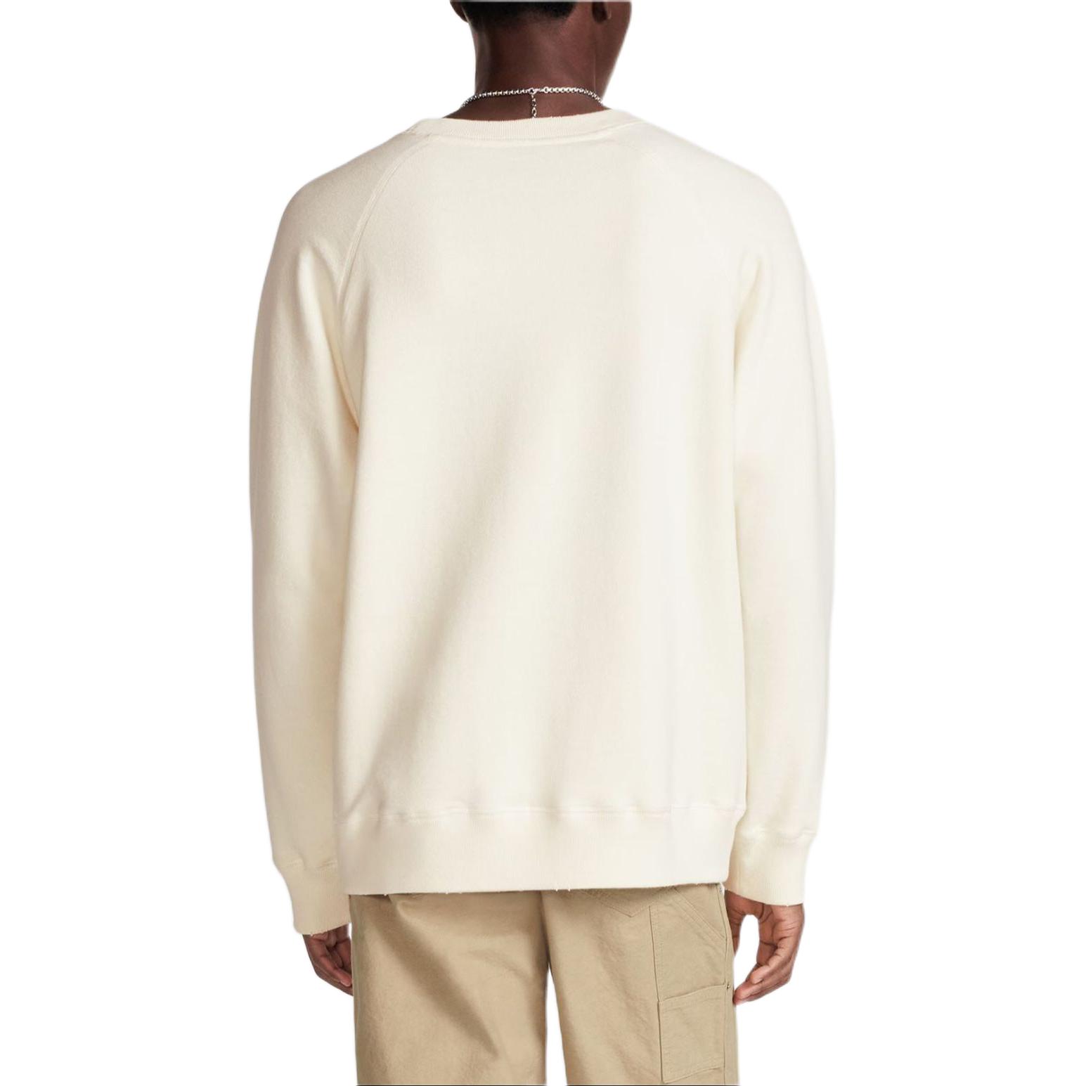 Purchase DIOR SS24 米色Logo刺繡羅紋寬鬆圓領長袖上衣 483J634B0912-C186