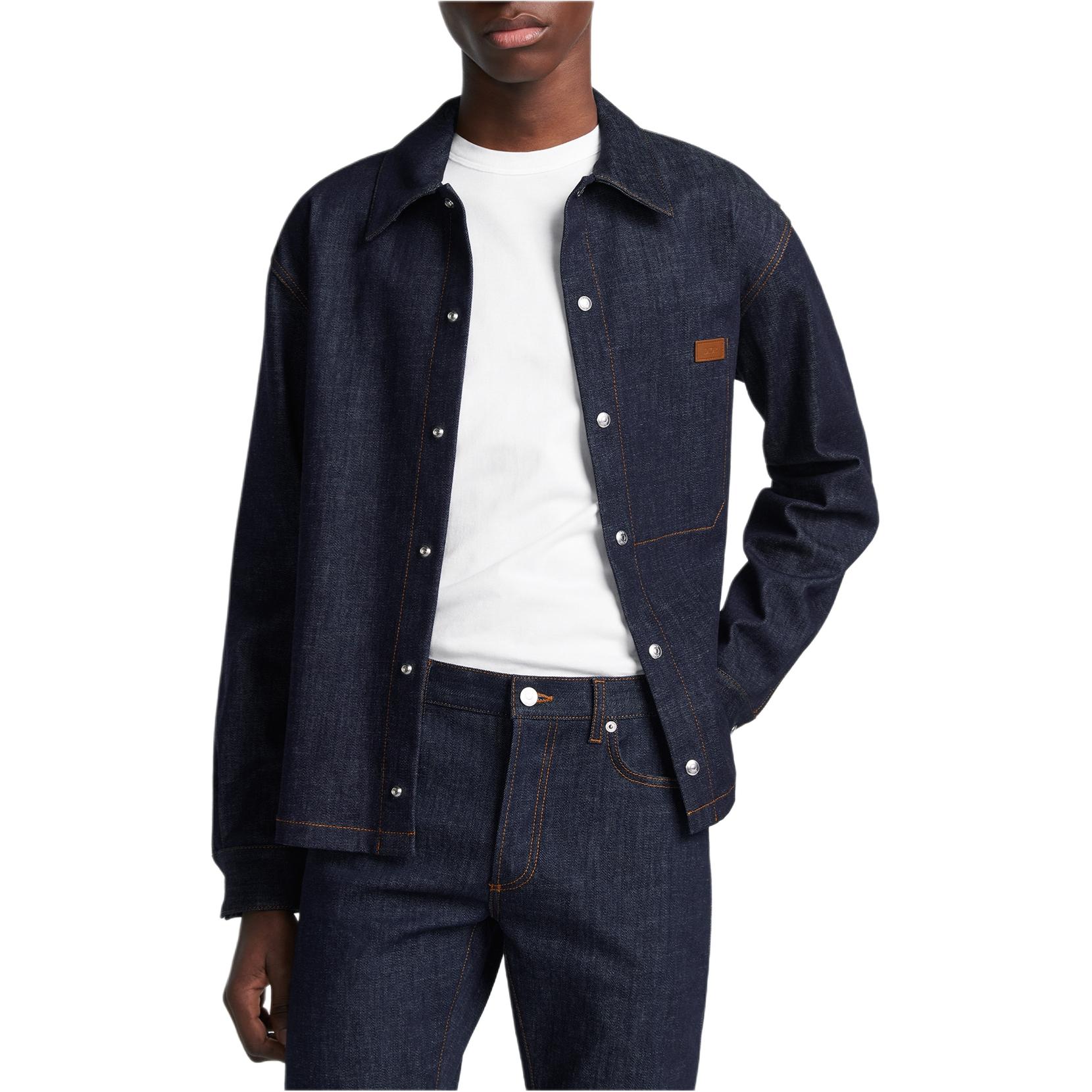 DIOR SS24  Logo Patch Button-Up Denim Jacket Blue 413D488A226X-C580 圖 5