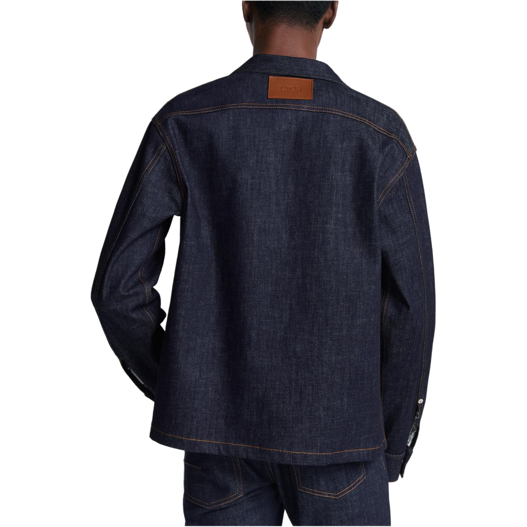 DIOR SS24  Logo Patch Button-Up Denim Jacket Blue 413D488A226X-C580 圖 6