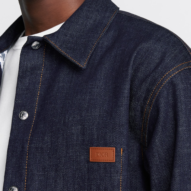 DIOR SS24  Logo Patch Button-Up Denim Jacket Blue 413D488A226X-C580 圖 7