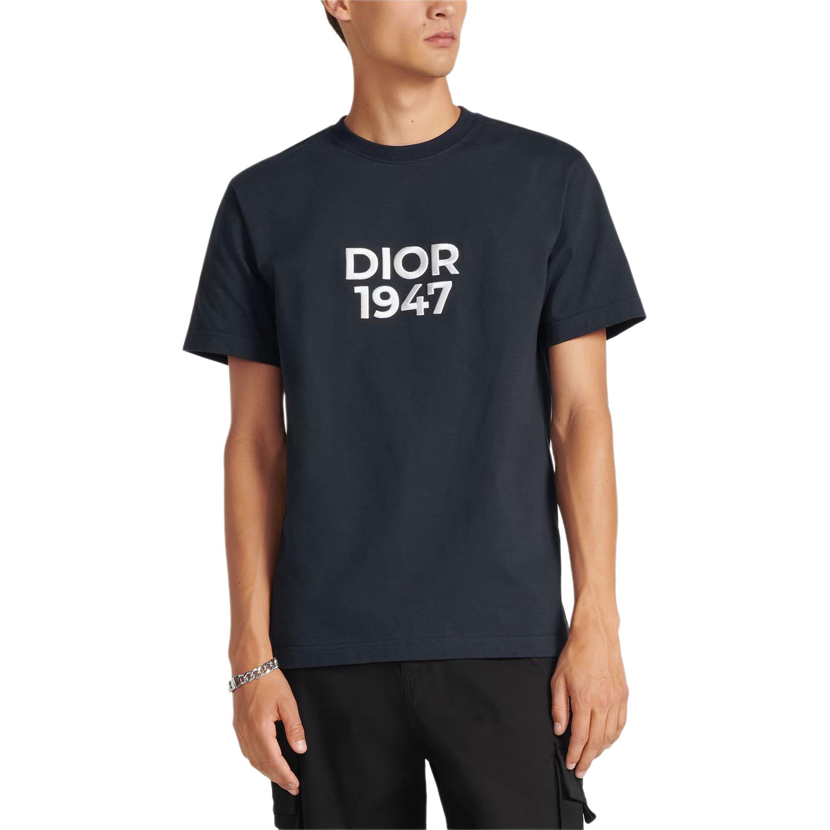 Purchase DIOR SS24 寬鬆版刺繡Logo圓領T恤 413J696F0554-C580