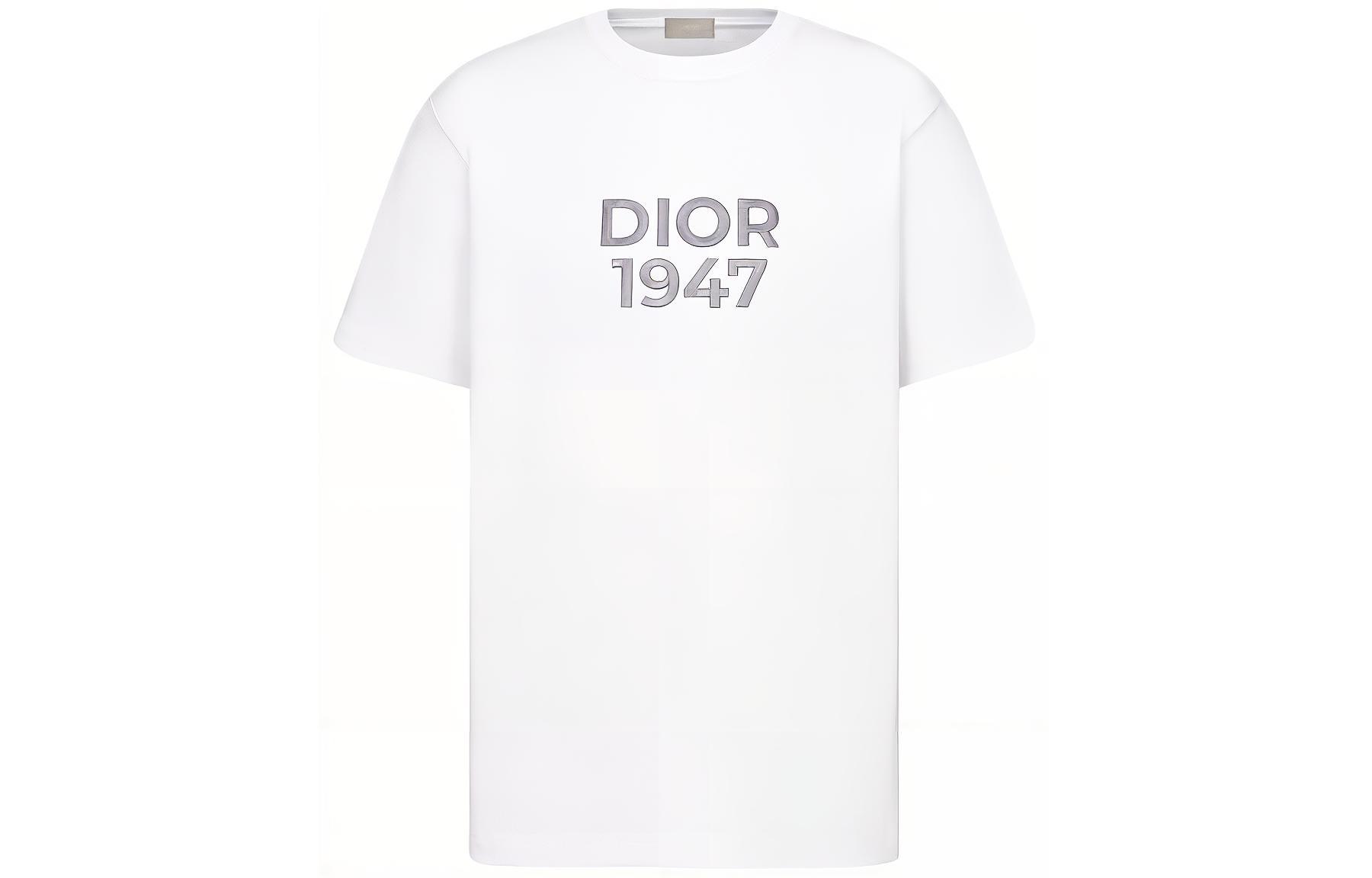 Cheap DIOR SS24 寬鬆版刺繡Logo圓領T恤 413J696F0554-C580