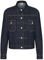 DIOR SS24 Navy Blue Denim Jacket with Zipper Detail and Buttons. 413D484A356X-C540 DIOR SS24 Navy Blue Denim Jacket with Zipper Detail and Buttons. 413D484A356X-C540